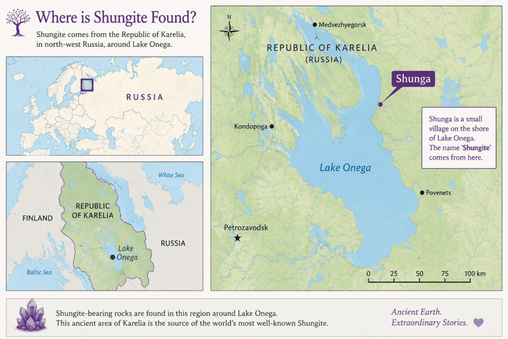SHUNGITE 1 Shungite Location