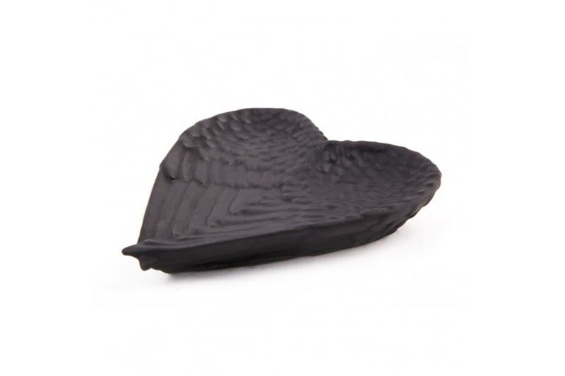 Shungite Angel Wing Heart Dish 2 Shungite Angel Wing Heart Dish - Image 2
