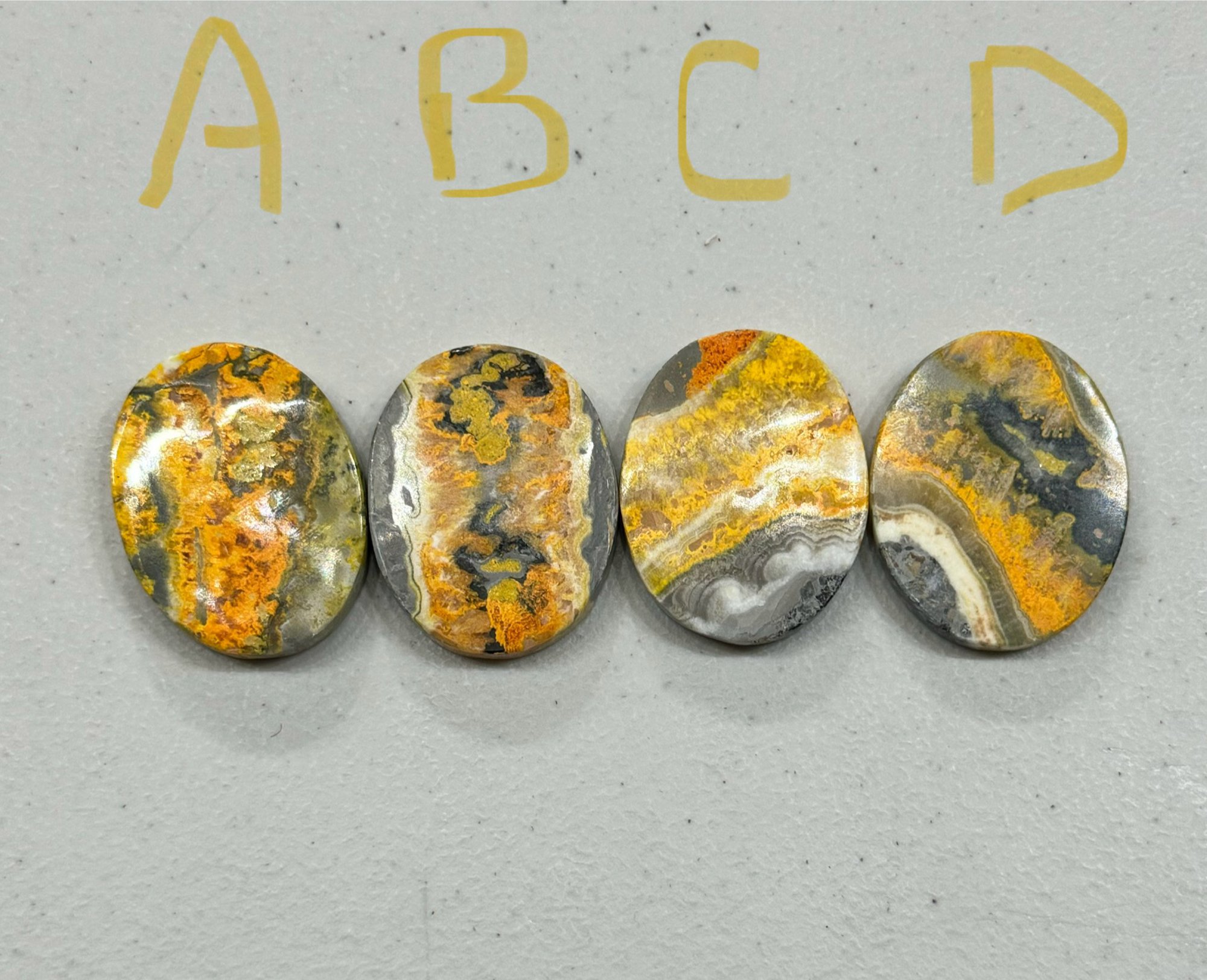 Bumblebee Jasper Oval Palmstone 2 Bumblebee Jasper Oval Palmstone - Image 2