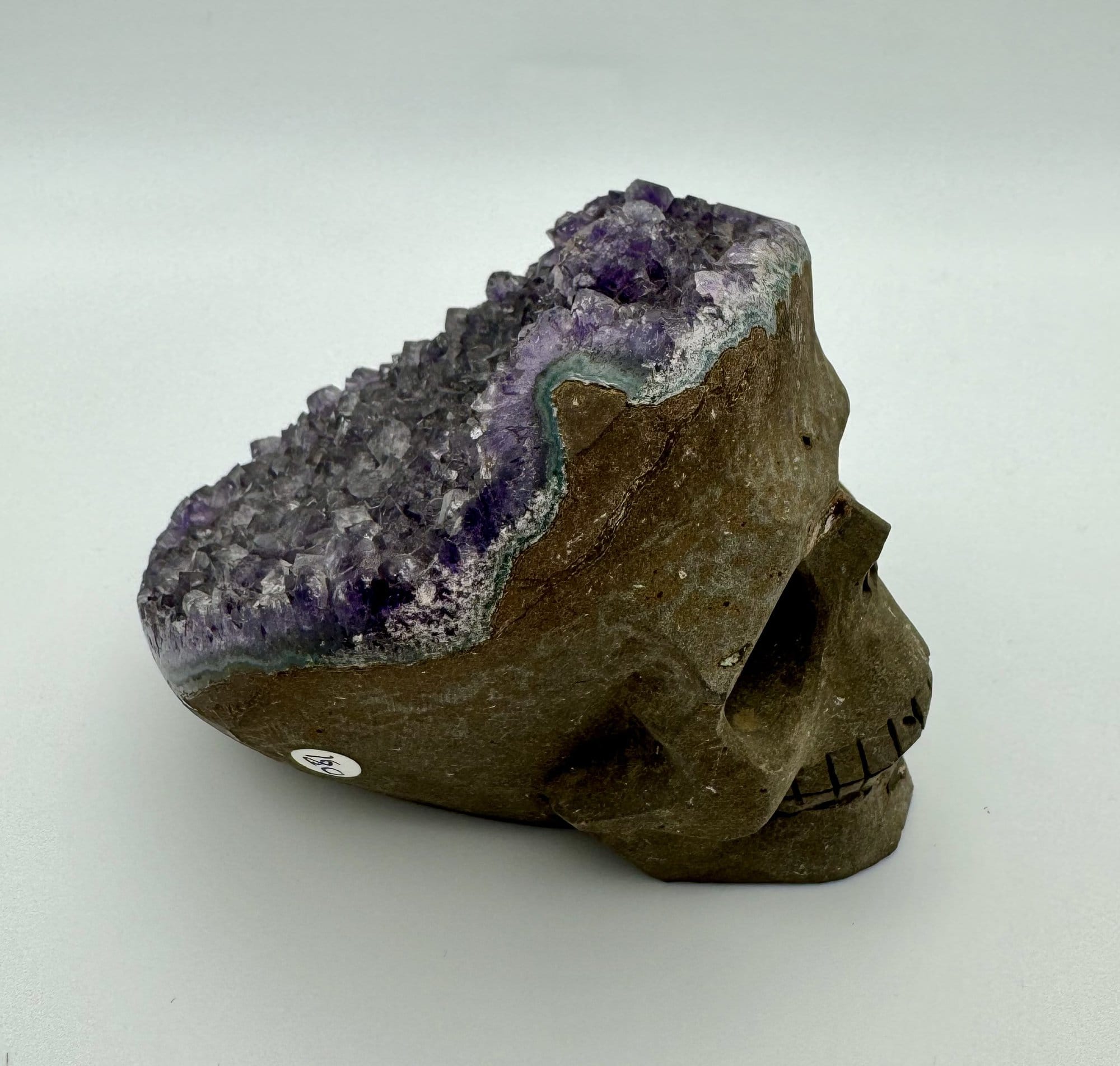 Raw Amethyst Cluster Crystal Skull 5 Raw Amethyst Cluster Crystal Skull - Image 5