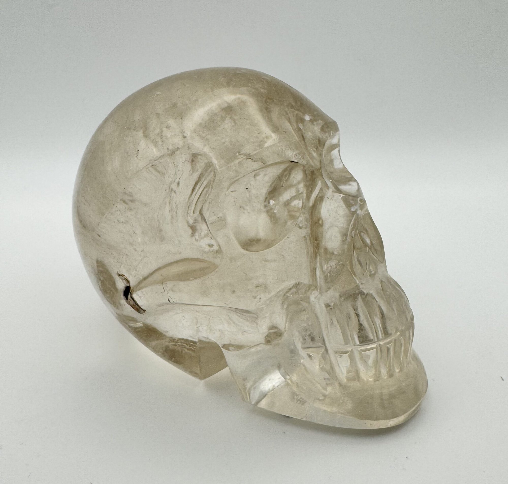Quartz Crystal Skull with Tourmaline 2 Quartz Crystal Skull with Tourmaline - Image 2