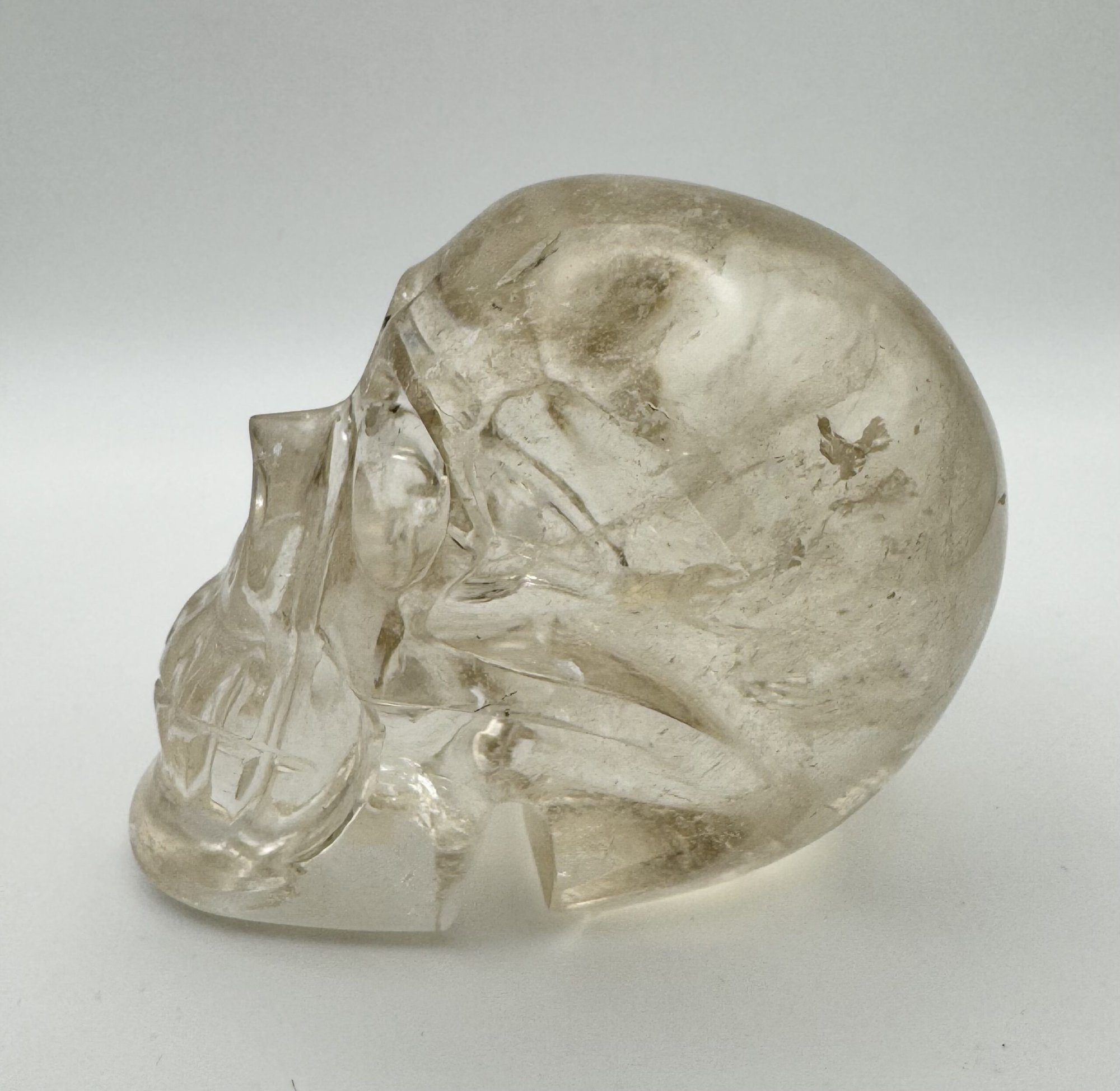 Quartz Crystal Skull with Tourmaline 4 Quartz Crystal Skull with Tourmaline - Image 4
