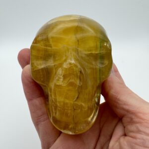 Yellow Fluorite Crystal Skull