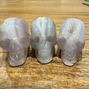 Agate Druzy Crystal Skull