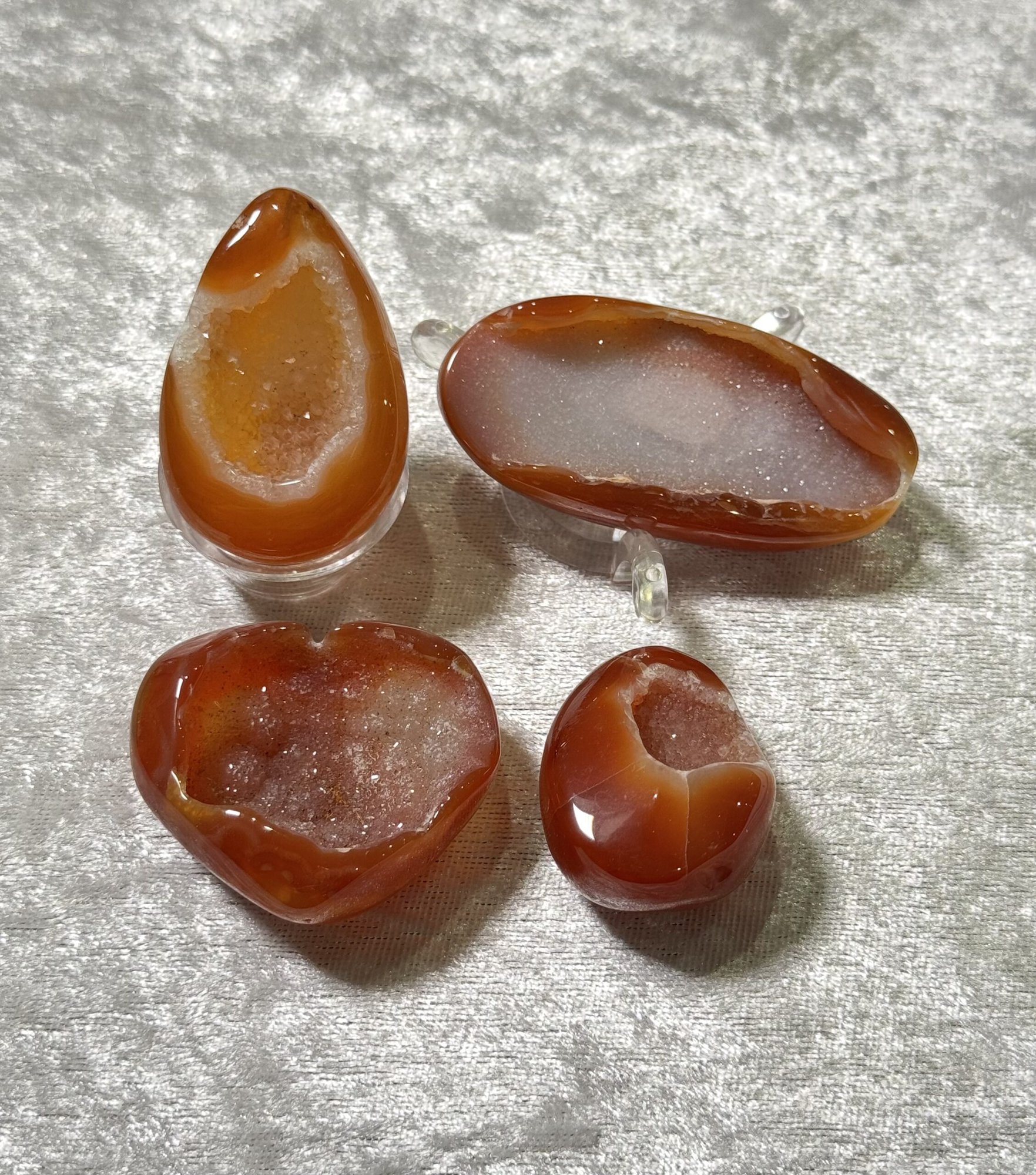 Carnelian Druzy Specimens 2 Carnelian Druzy Specimens