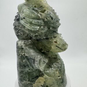 Prehnite with Epidote Dragon
