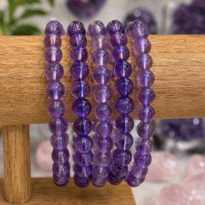 Amethyst Bracelet – 6mm Beads