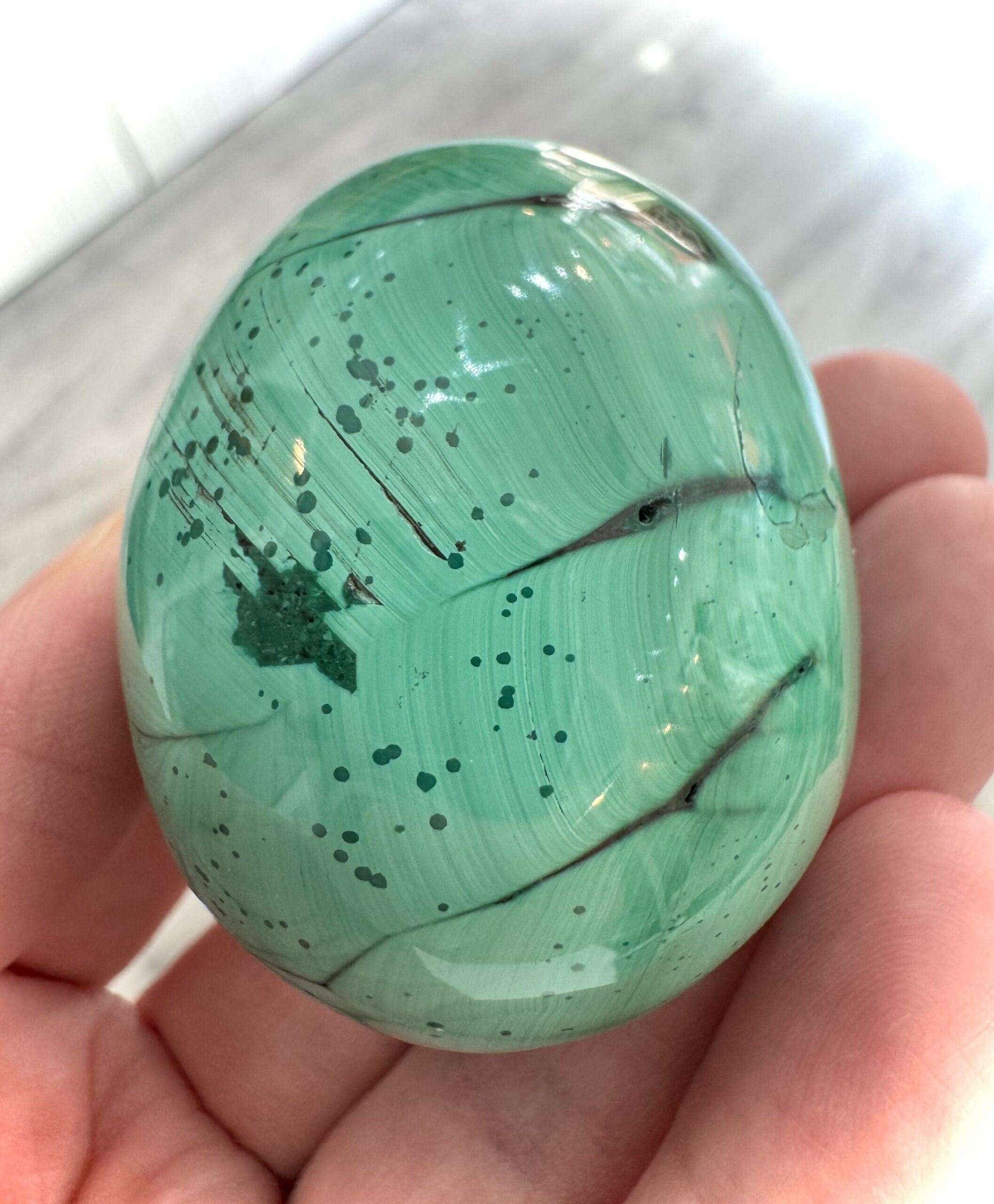 Natural Malachite Egg 5 Malachite Egg 4