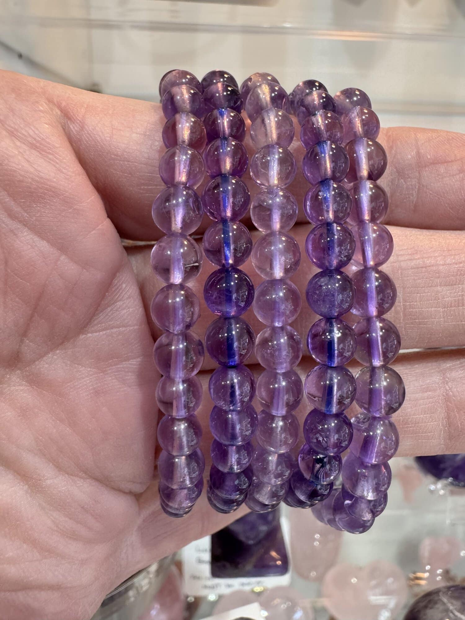 Amethyst Bracelet – 6mm Beads 2 Amethyst bracelet 6mm beads