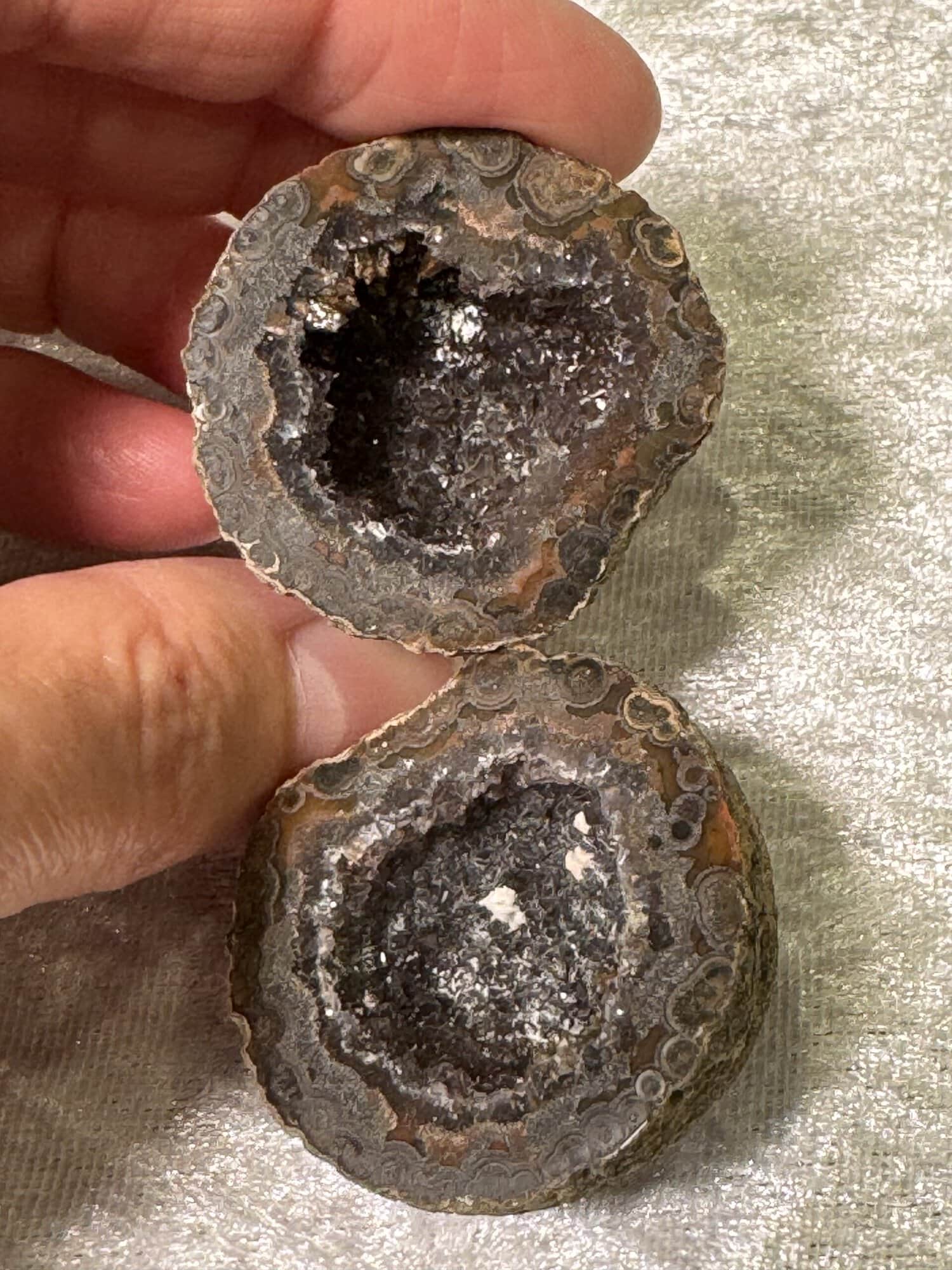 Warring States Agate Geode Pair 1 Warring States Agate Geode Pair
