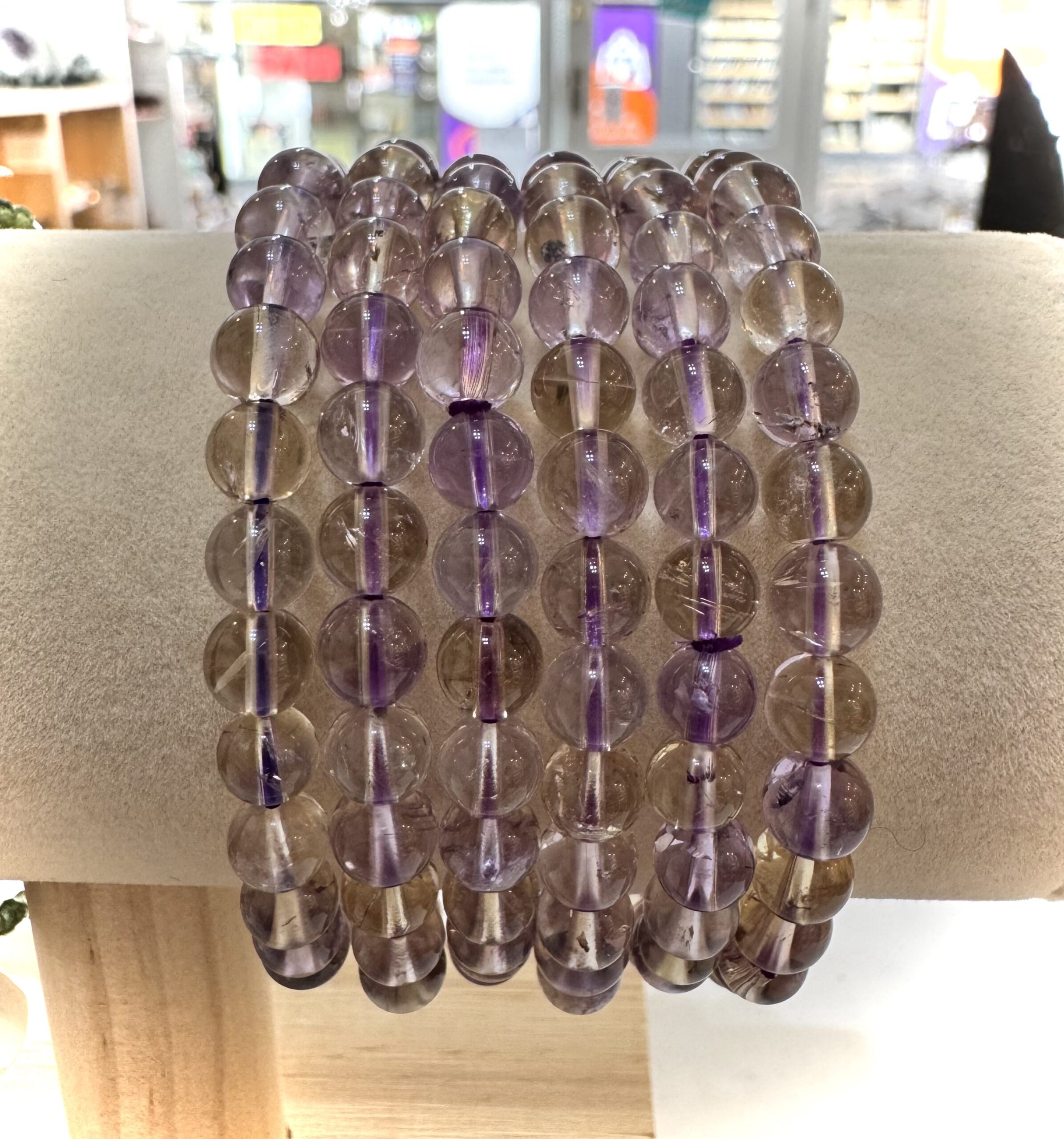 Natural Ametrine Bracelet – 6mm Beads 2 Natural Ametrine Bracelet 2