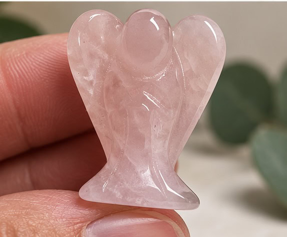 Rose Quartz Mini Angel – 1 Inch 3 Rose Quartz Mini Angel 3